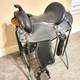Imus 4-beatt Western Trail Saddle Black, 16 With Matching Breast Collar