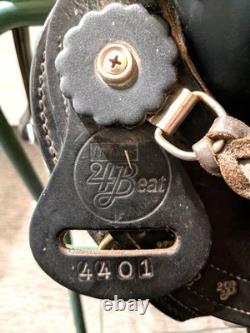 Imus 4-BeatT Western Trail Saddle Black, 16 with matching breast collar