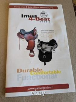 Imus 4-BeatT Western Trail Saddle Black, 16 with matching breast collar