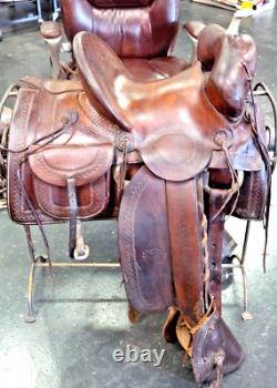 Incredibly Rare, Museum Quality 1889 SC Gallup Western Ranch/Pueblo Saddle