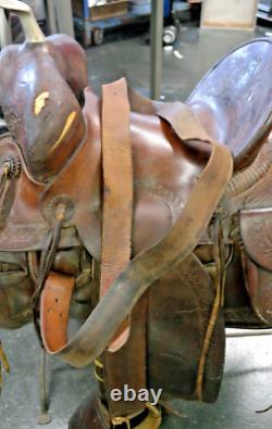 Incredibly Rare, Museum Quality 1889 SC Gallup Western Ranch/Pueblo Saddle