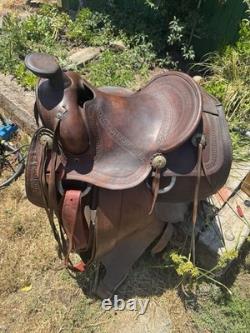 JC Higgins 14.5 Vintage Western Saddle