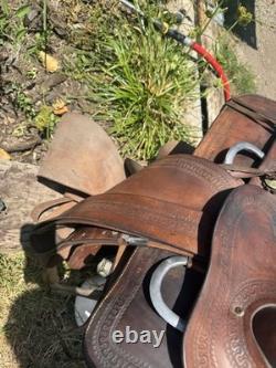 JC Higgins 14.5 Vintage Western Saddle