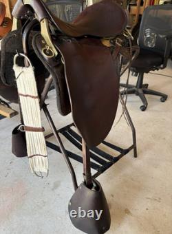 Jack Haggis Trooper Horse Saddle in Brown Leather 17.5