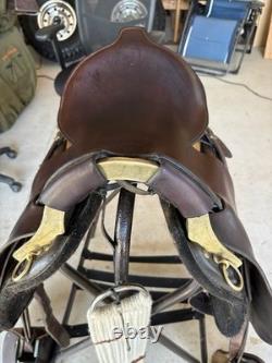 Jack Haggis Trooper Horse Saddle in Brown Leather 17.5