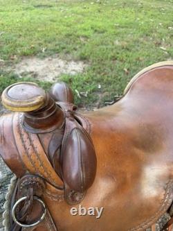 Jack McCloskey Western Leather Wade Ranch Saddle 16 In Seat