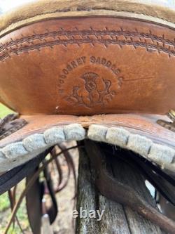 Jack McCloskey Western Leather Wade Ranch Saddle 16 In Seat