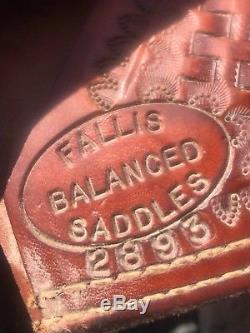 John Fallis Balanced Ride Saddle 15.5 Seat Ranch Type