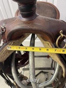 John M Fallis Balanced Ride Western Saddle 15 Inch Seat