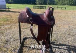 John M. Fallis Genuine Balanced Ride Western Saddle 15in