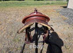 John M. Fallis Genuine Balanced Ride Western Saddle 15in