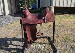 John M Fallis Western Saddle Balanced Ride, 15 Inch Seat