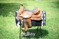 Johnny Ruff 16 Work Trainer Roughout Western Saddle