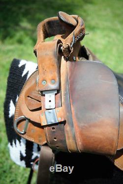Johnny Ruff 16 Work Trainer Roughout Western Saddle