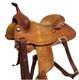 Ko Trading Company Barrel Saddle, 15 Suede Seat, Roughout, Regular Oil Leather