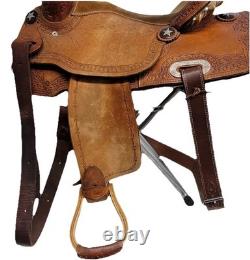 KO Trading Company Barrel Saddle, 15 Suede Seat, Roughout, Regular Oil Leather KO Trading Company Barrel Saddle, 15 Suede Seat, Roughout, Regular Oil Leather