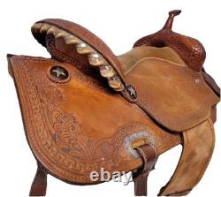 KO Trading Company Barrel Saddle, 15 Suede Seat, Roughout, Regular Oil Leather KO Trading Company Barrel Saddle, 15 Suede Seat, Roughout, Regular Oil Leather