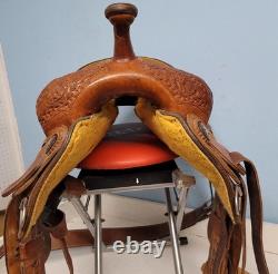 KO Trading Company Barrel Saddle, 15 Suede Seat, Roughout, Regular Oil Leather KO Trading Company Barrel Saddle, 15 Suede Seat, Roughout, Regular Oil Leather