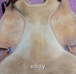 KO Trading Company Barrel Saddle, 15 Suede Seat, Roughout, Regular Oil Leather