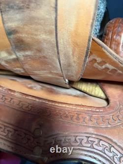 KO Trading Company Barrel Saddle, 15 Suede Seat, Roughout, Regular Oil Leather KO Trading Company Barrel Saddle, 15 Suede Seat, Roughout, Regular Oil Leather