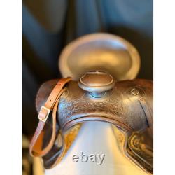 Keyston Bros Vintage Collectors Beartrap Saddle 1940s Dark Oil Highback 14 Seat Keyston Bros Vintage Collectors Beartrap Saddle 1940s Dark Oil Highback 14 Seat