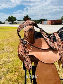 Kids Adults Western Horse Barrel Saddle Floral tooled Free Tackset Free Shipping