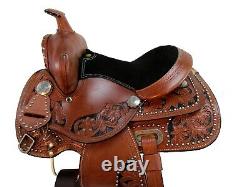 Kids Trail Saddle Western Horse Youth Pleasure Custom Leather Used Set 10 12 13