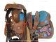 Kids Western Saddle Barrel Racing Pleasure Horse Trail Used Leather 10 12 13