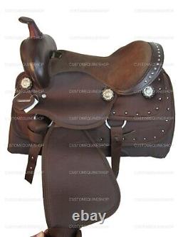 Kids Western Saddle Barrel Racing Pleasure Trail Brown Used Tack Set 12 13 14