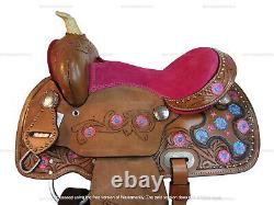 Kids Western Saddle Barrel Racing Youth Pleasure Horse Used Pink Tack 10 12 13