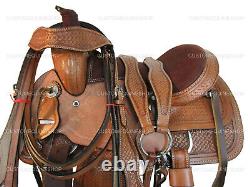 Kids Western Saddle Roping Pleasure Horse Trail Youth Used Tack Set 10 12 13