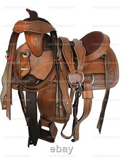 Kids Western Saddle Roping Pleasure Horse Trail Youth Used Tack Set 10 12 13