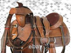 Kids Western Saddle Roping Pleasure Horse Trail Youth Used Tack Set 10 12 13