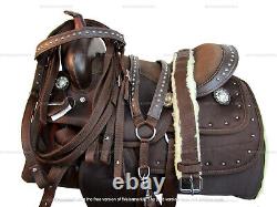 Kids Western Saddle Youth Child Barrel Racing Trail Used Synthetic Tack 12 13 14