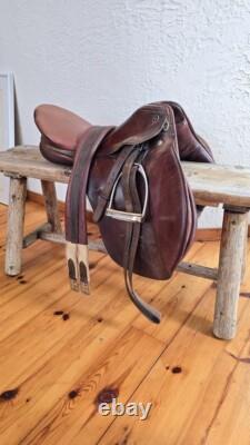 Kiefer Leather Horse Saddle, Johns Stubben Krefeld 18 Chocolate Brown