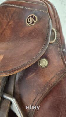 Kiefer Leather Horse Saddle, Johns Stubben Krefeld 18 Chocolate Brown