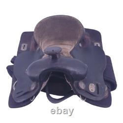 King Leather Barrel Racing Trail Saddle Black Brown Western Horse Saddle