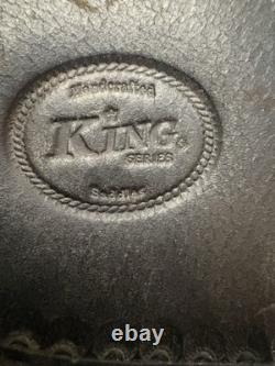 King Series Leather Children's Traditional Western Saddle 12 in Black for Pony