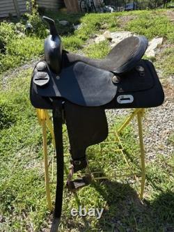 King Series Synthetic Western Saddle, 15 Seat, Used In Good Condition