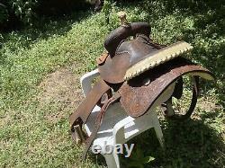 Kingsville Texas Leather Western Saddle Marked Joe Mendietta King Ranch Area