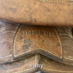 L@@K! Beautiful Clean Leather King Of Texas Western Horse Riding Saddle