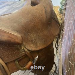 L@@K! Beautiful Clean Leather King Of Texas Western Horse Riding Saddle