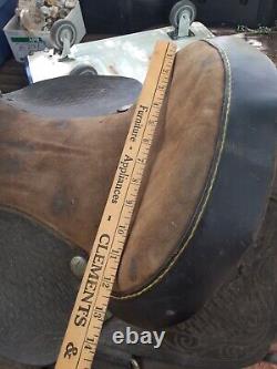 LEATHER WESTERN 15 SADDLE MADE in the USA-SEE DETAILS