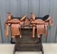 Lot Of 2 Pony Saddles 12 Kids Western Saddle Leather Horse Tack Set Bundle