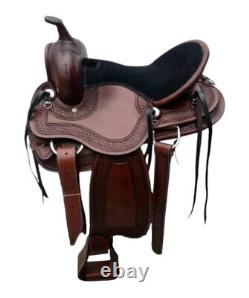 La Belle Export Western Saddle For Horse Is Our Brown Colour With Black Sued