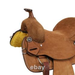 Laredo Roughout Roper Style Saddle Complete Back Rigging Full QH Bars 16 NEW