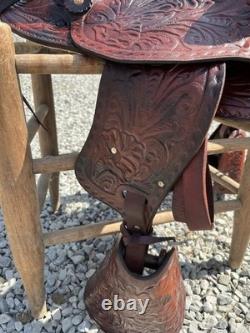 Leather Pony Saddle 12 Suede Seat, Bridle, Breast Collar, 2 Cinches, 2 Blankets