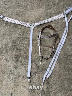Leather Pony Saddle 12 Suede Seat, Bridle, Breast Collar, 2 Cinches, 2 Blankets