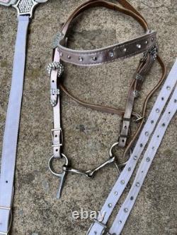 Leather Pony Saddle 12 Suede Seat, Bridle, Breast Collar, 2 Cinches, 2 Blankets