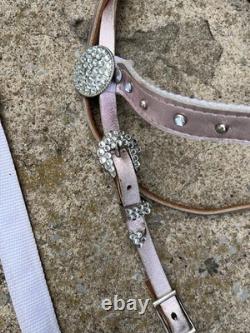 Leather Pony Saddle 12 Suede Seat, Bridle, Breast Collar, 2 Cinches, 2 Blankets